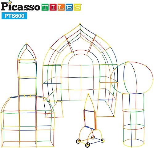 Vista 65 de Picasso Toys112 bloques de erizo STEM, juego de baldosas de construcción, juguete de aprendizaje apilable, bloque de enclavamiento, creatividad más