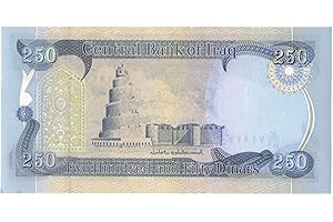 10 Pack Iraqi Dinar Currency, 250 Notes Totaling 2500 IQD: Authentic, Uncirculated Iraqi Bills
