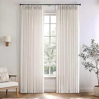 Memory Trained Pinch Pleated Curtains 84 Inches Long, Viral Linen Pinch ...