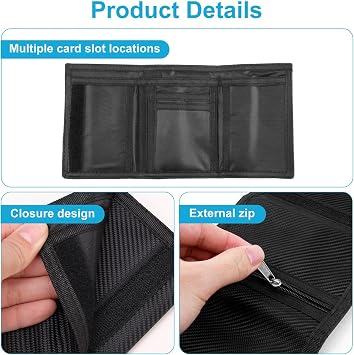 Slim Wallets for Men UK Carbon Fibre Black RFID Blocking Anti Theft Minimalist Secure Credit Card Cash Money Holder Holds up to 6 Cards and Bank Notes Gifts for Travel Sports Men Fathers Boys Christma