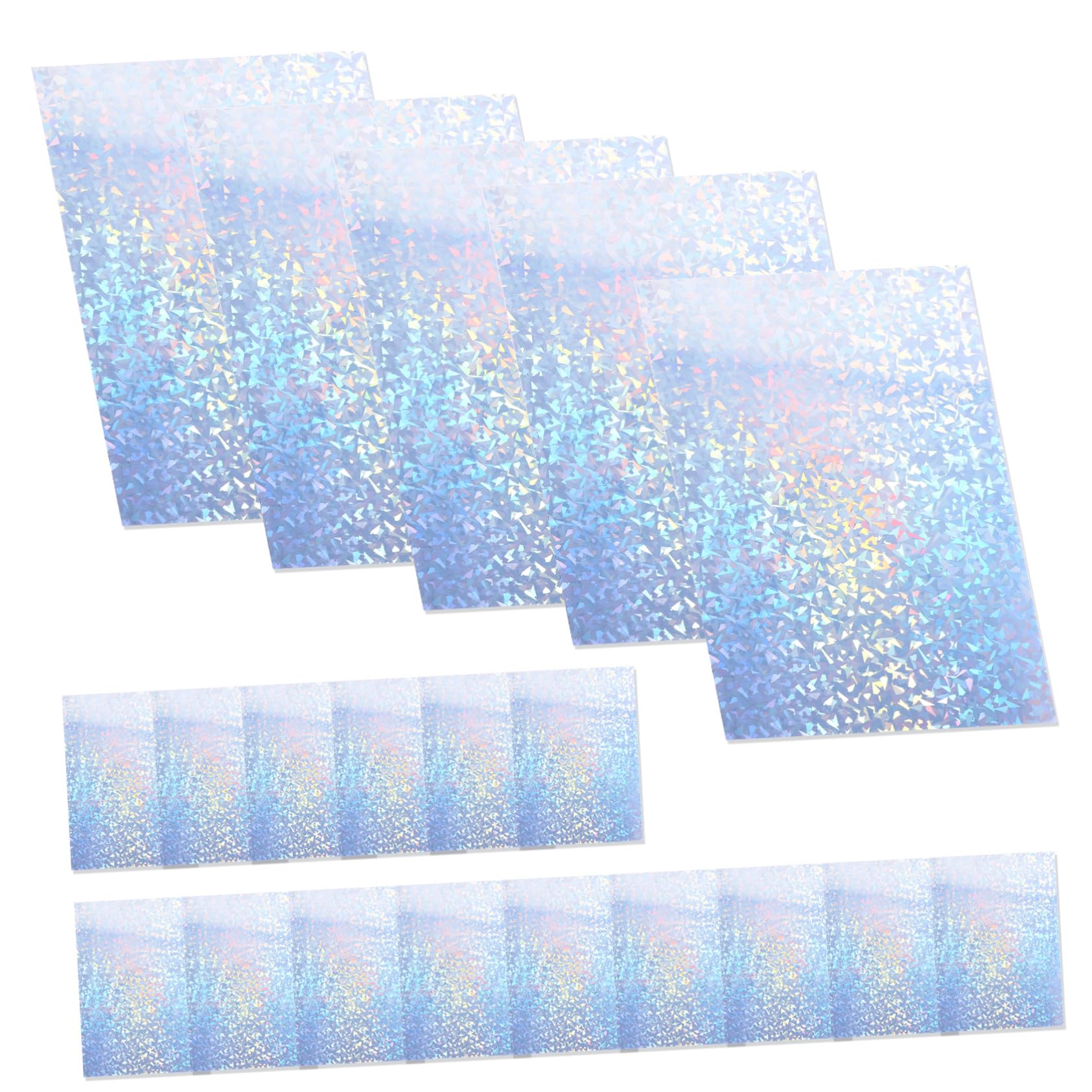 20 Blatt Holografisches Druckpapier Selbstklebend mit Diamantmuster Bedruckbar für Tintenstrahl Laserdrucker Holografische Etiketten Aufkleber für Maschinen und Büro Praktische