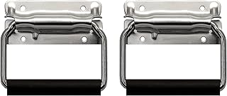 TCH Hardware 2 Pack Large Spring Loaded Heavy Duty Steel Surface Mount Handle with Padded Grip - Zinc Finish Flight Road Case Chest Cabinet