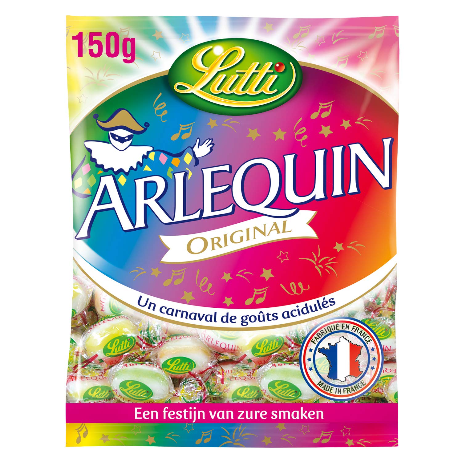 Lutti Arlequin Original Bonbons 150g : Un Carnaval de Saveurs Uniques