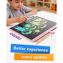KOKODI LCD Writing Tablet, 16 Inch Colorful Toddler Doodle Board Drawing Tablet, Erasable Reusable Electronic Drawing Pads, Educational and Learning Toy for 3-6 Years Old Boy and Girls