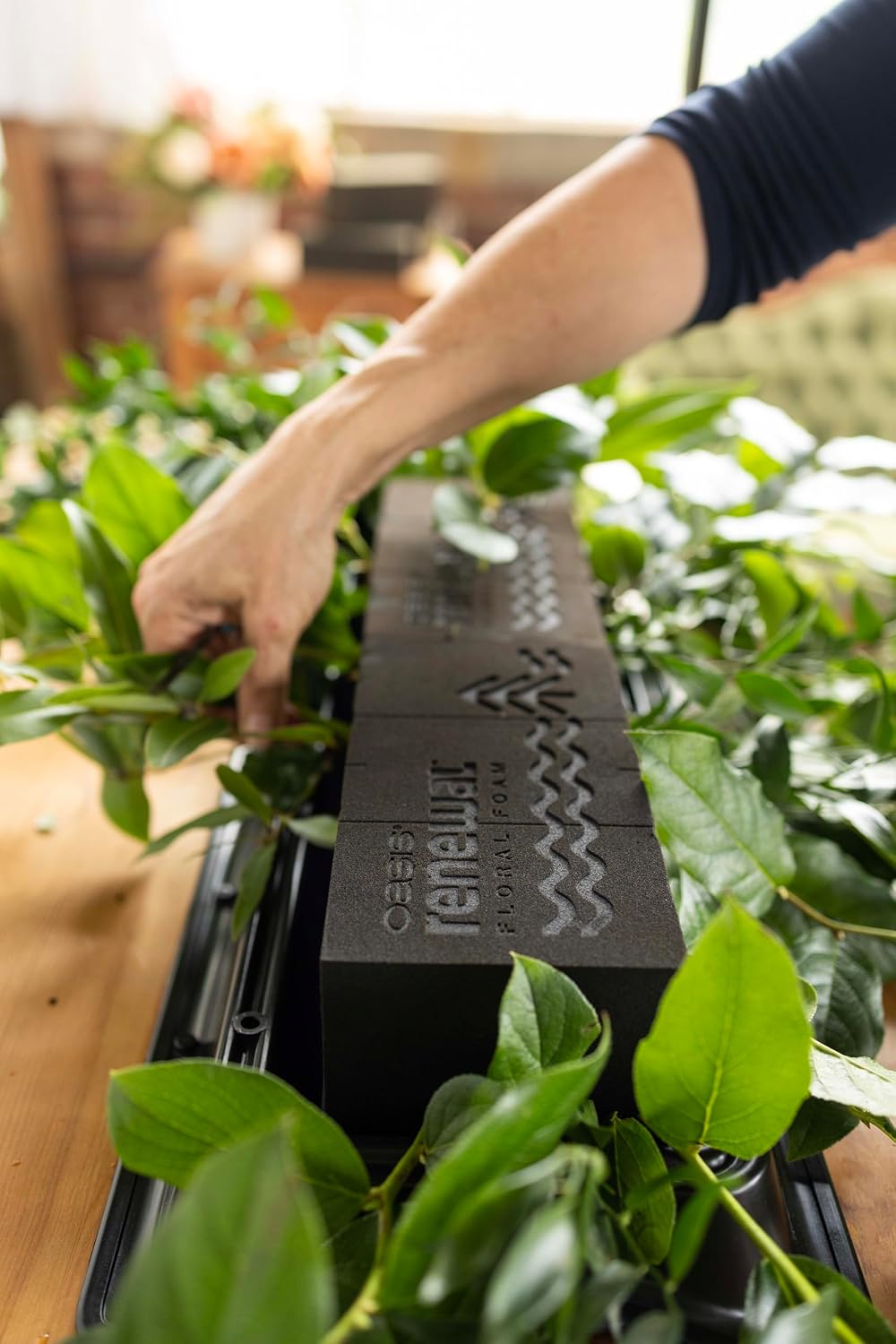 OASIS® Renewal™ Floral Foam, 20 Brick Case– Plant‑Based Professional Florist Foam,No Dyes or Colorants, Excellent Flower Life, Non‑Toxic & Certified OK Biobased