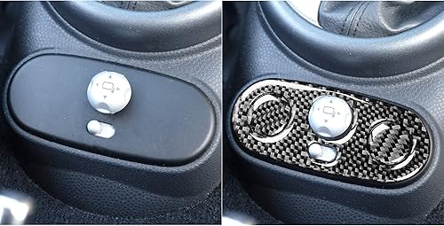 Miniatura 4 de Calcomanía de fibra de carbono real para consola central, panel de palanca de cambios, botón de control adhesivo para el interior del automóvil,