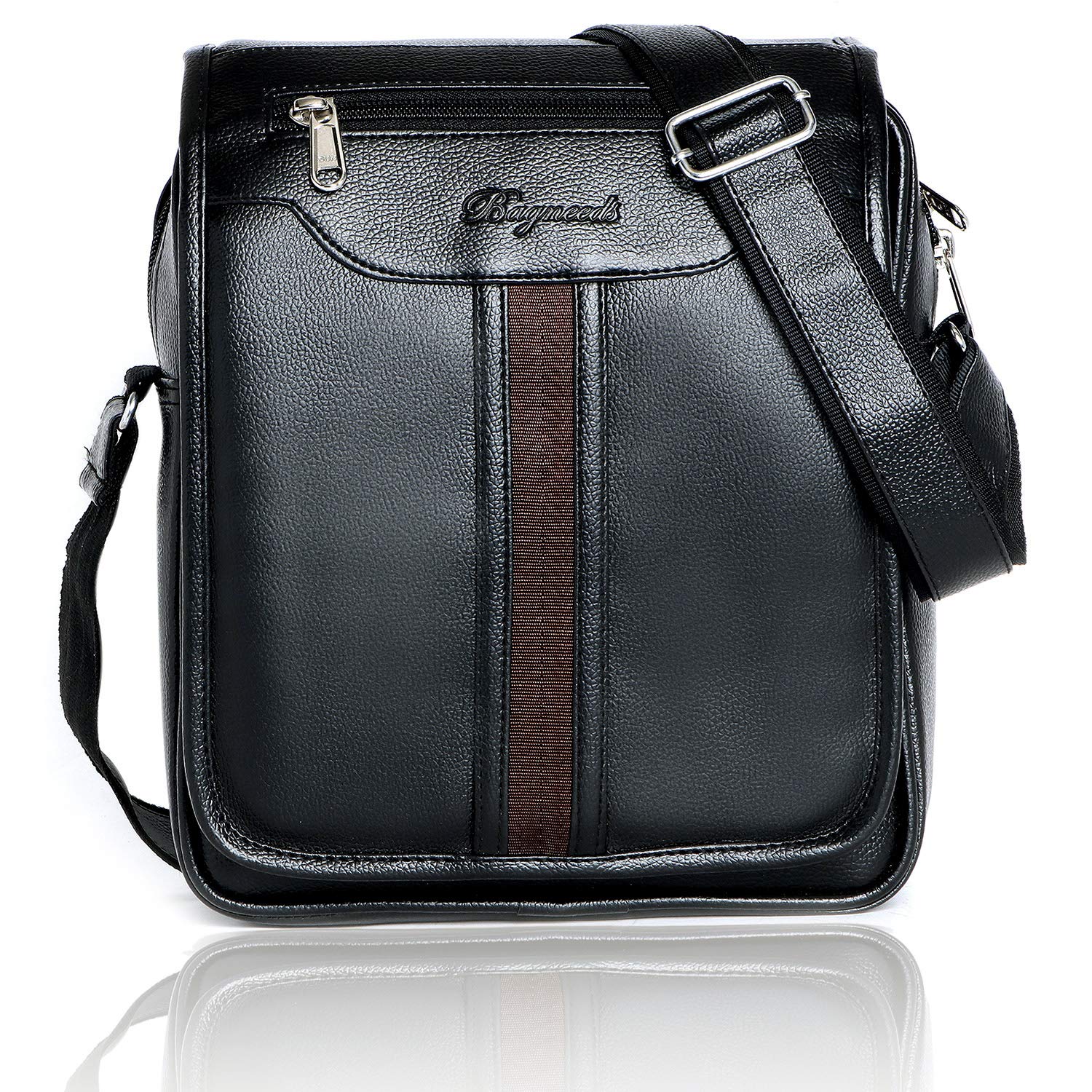 Bagneeds Unisex Synthetic Leather Sling& Cross-Body Bag For Multi-Purpose Use (Black) (B08RBYF56D) Amazon Price History, Amazon Price Tracker