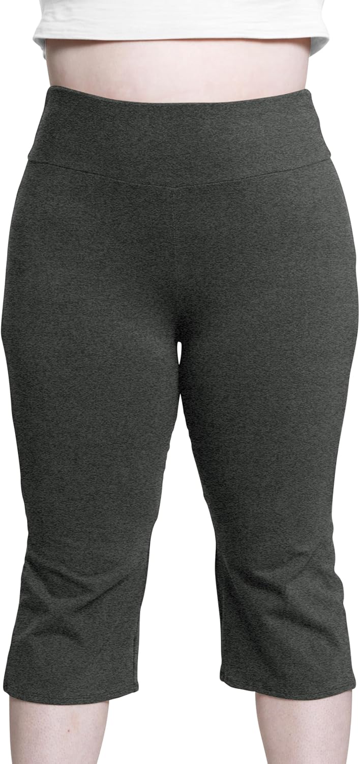 STRETCH IS COMFORT Women Plus Size High Waist Cotton Bootcut Yoga Pants | XL-7X