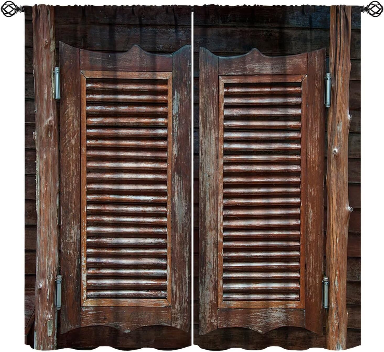 Cowboy Blackout Curtains Aztec Vintage Rustic Farmhouse Western Cowboy Cactus Bull Skull for Boys Men Bedroom Living Room Bathroom Rod Pocket Decoration Window Drapes 2 Panels W21xL54in