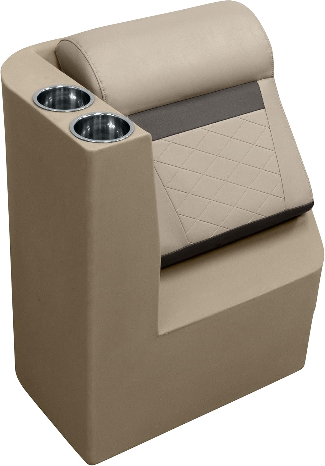 Wise DLX1305L-1900 DLX Series Pontoon Left Radius Lean Back Recliner - Neutral/Meteor