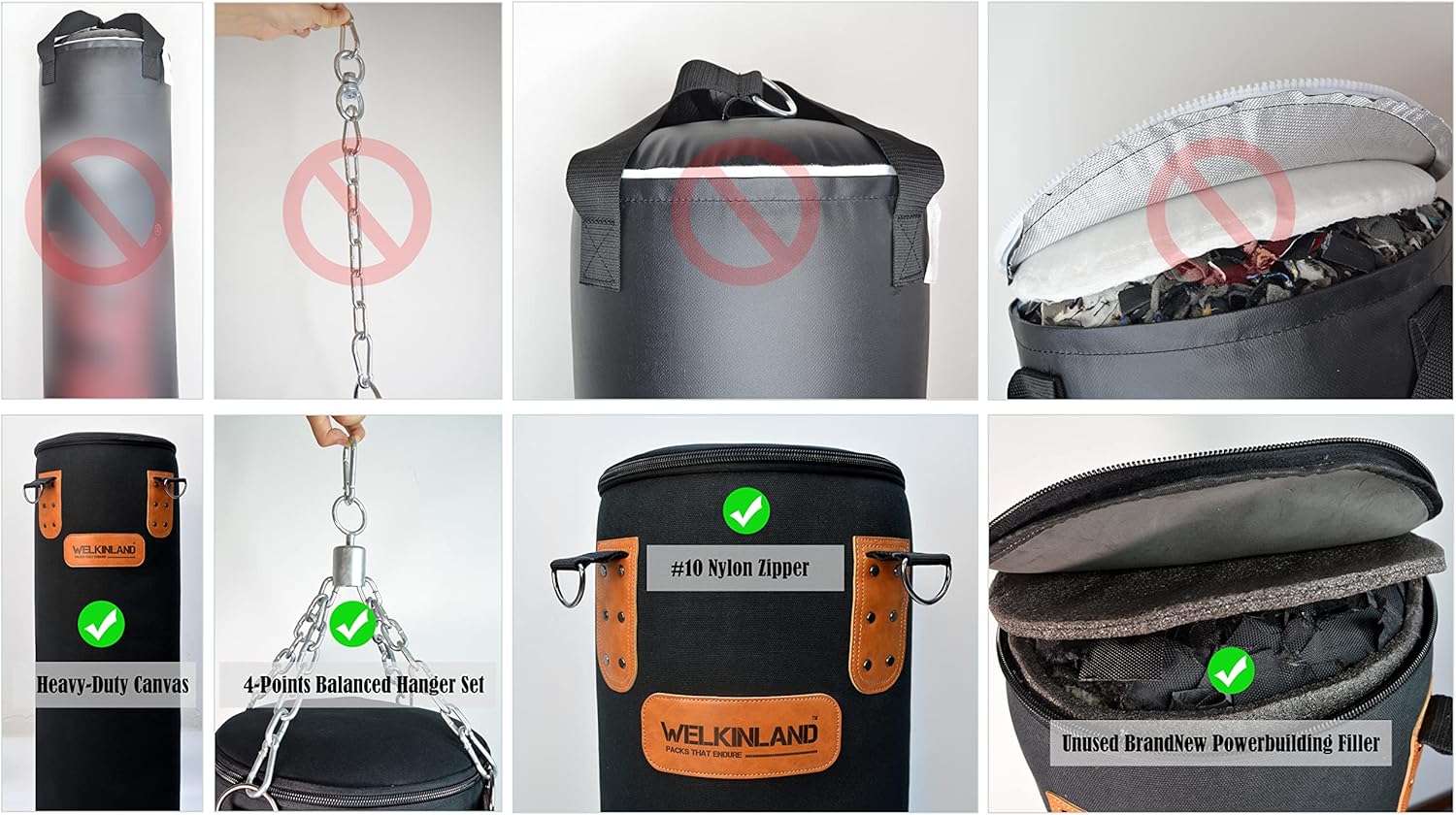 12In1 Heavy Bag w/Hanger, Mount & Chain, 70lb Reflex-Filled Punching Bag, Hanging Punching Bag, Heavy Punching Bag, Punching Bag, Boxing Bag, Muay Thai Bag, Punching Bags, Boxing Punching Bag : Sports & Outdoors