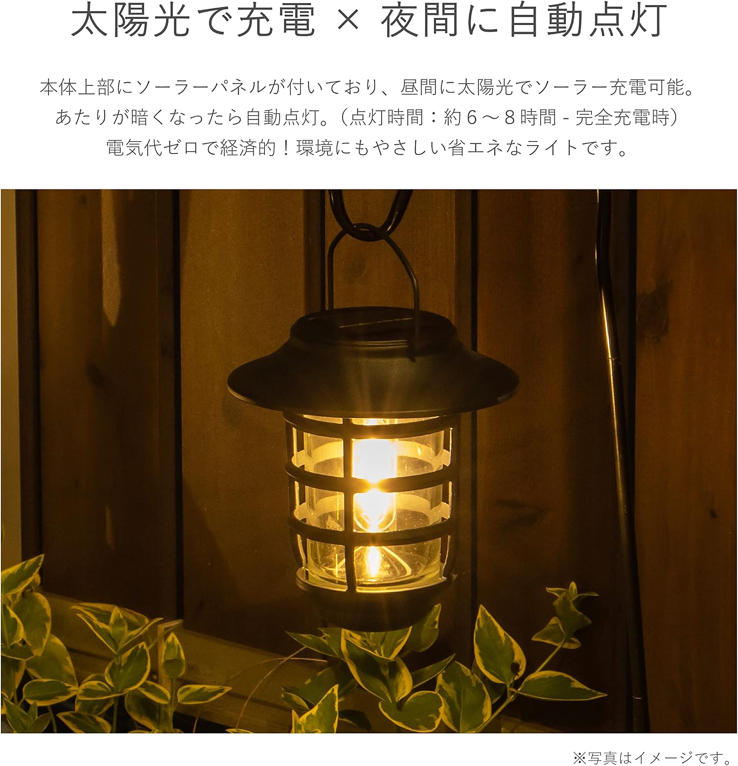 Takeda Corporation GTLT-2530BK Solar Lantern, Black, 9.3 x 7.1 x 10.8 inches (23.5 x 18 x 27.5 cm), Solar Lantern Light, Pendant