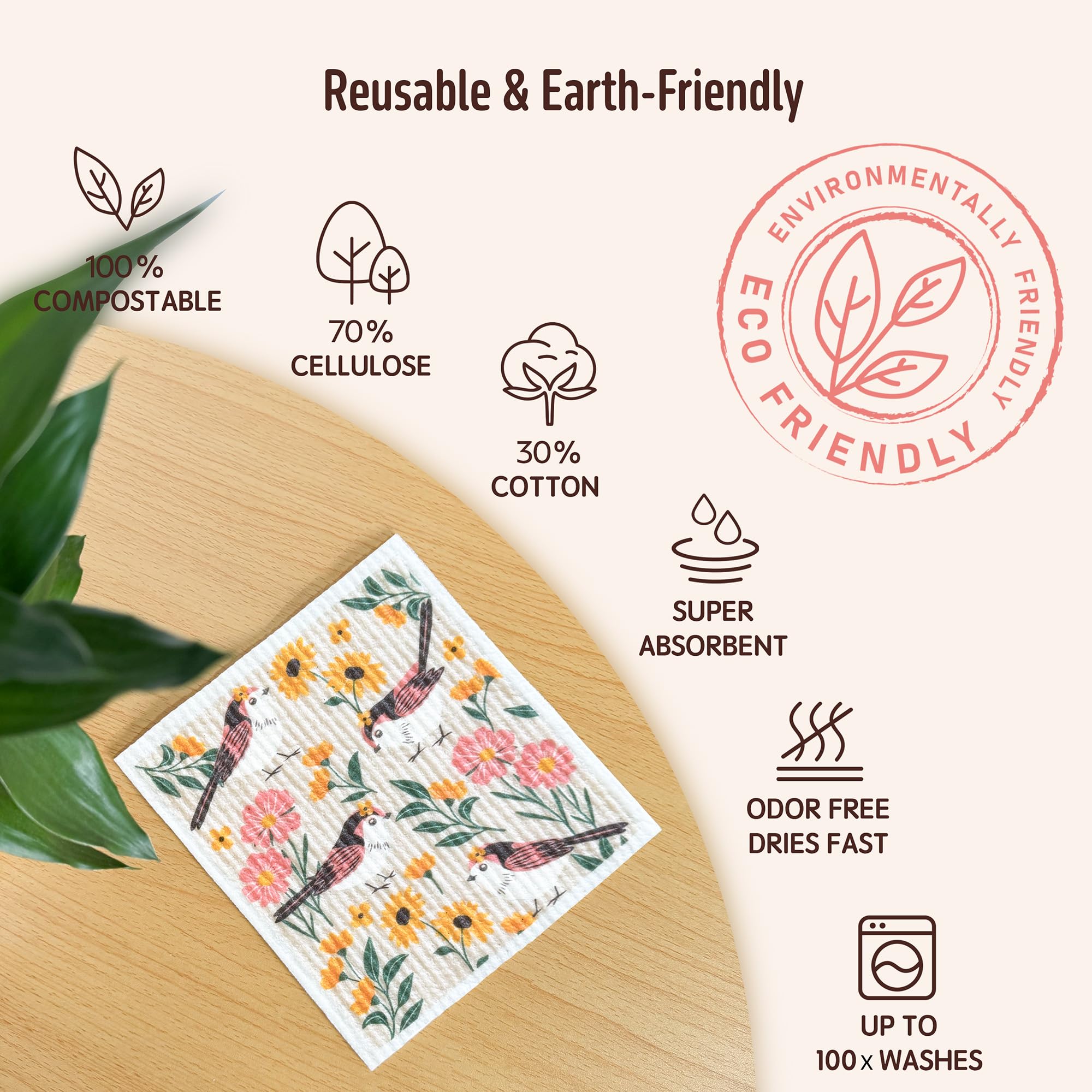 Paños de cocina suecos para cocina, paquete de 8 toallas de papel reutilizables, lavables, súper absorbentes, trapos de limpieza sin olor, biodegradables, de secado rápido, aptos para