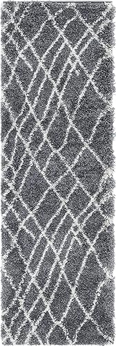 Miniatura 3 de Rugs.com Soft Touch Shag Collection - Alfombra de pasillo de 6 pies, color gris guijarro, perfecta para pasillos y entradas