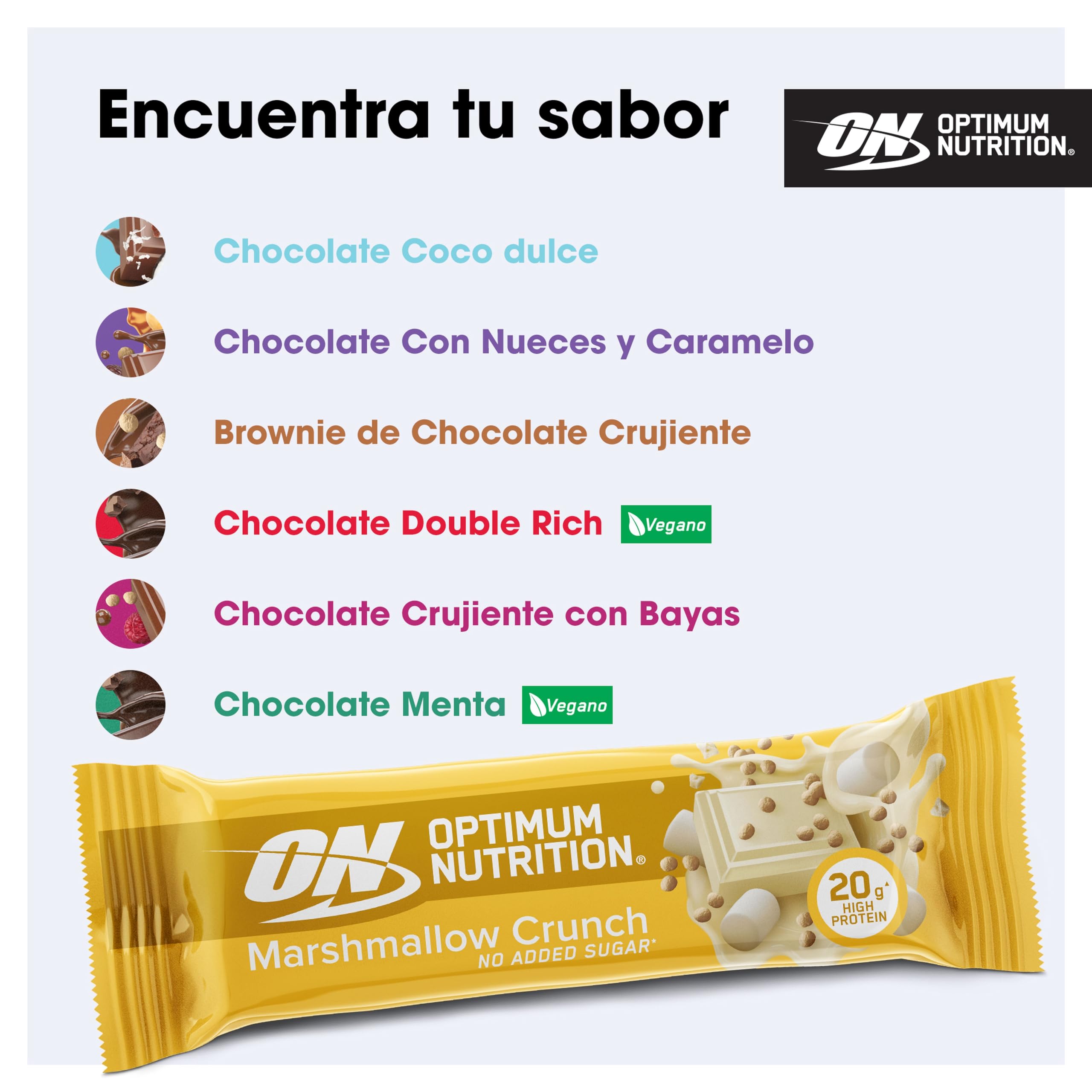 Optimum Nutrition Protein Crisp Bar (10x65g) Malvavisco crujiente
