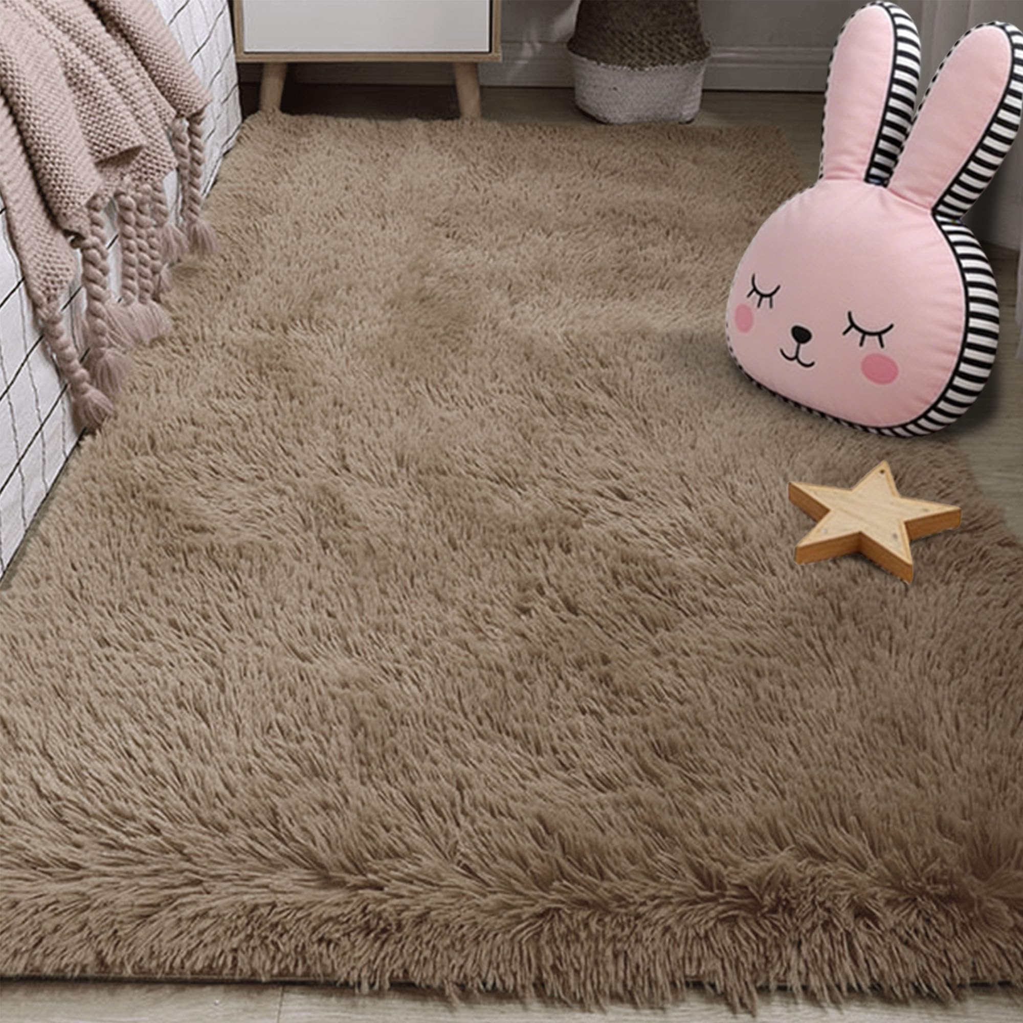 Tapis moelleux de salon 220 x 220 cm une texture raffinée pour votre décoration