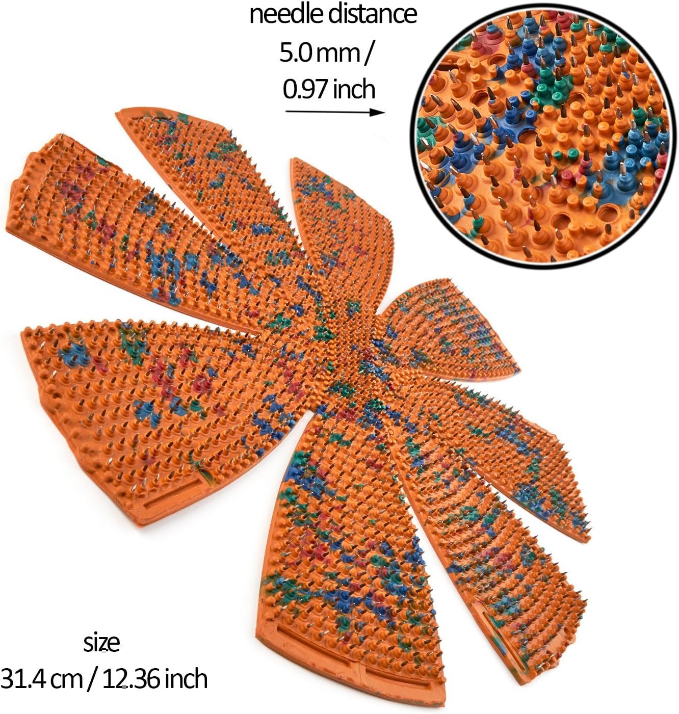 LYAPKO Flat Acupuncture Applicator Flower CAMOMILE 5.0 Ag 2106 Needles Premium Acupressure Massager. Unique Patented Therapy Massage Tool