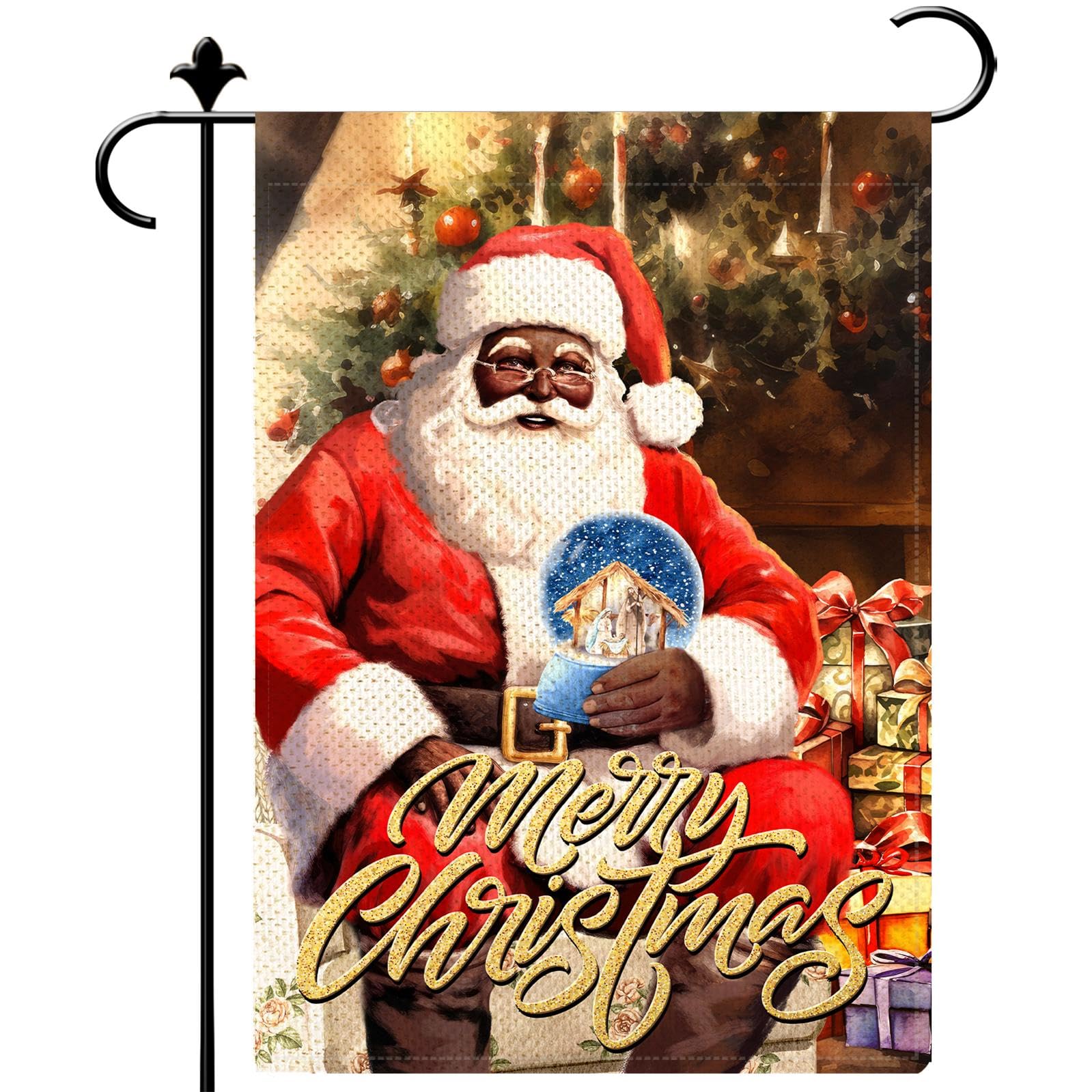 PVC Mailbox Decoration African American Christmas Mailbox Wrap - Magnetic  Santa Claus Decor For Holiday Season (21x18 Inch) Holiday Mailbox Wrap, image size:1599x1599