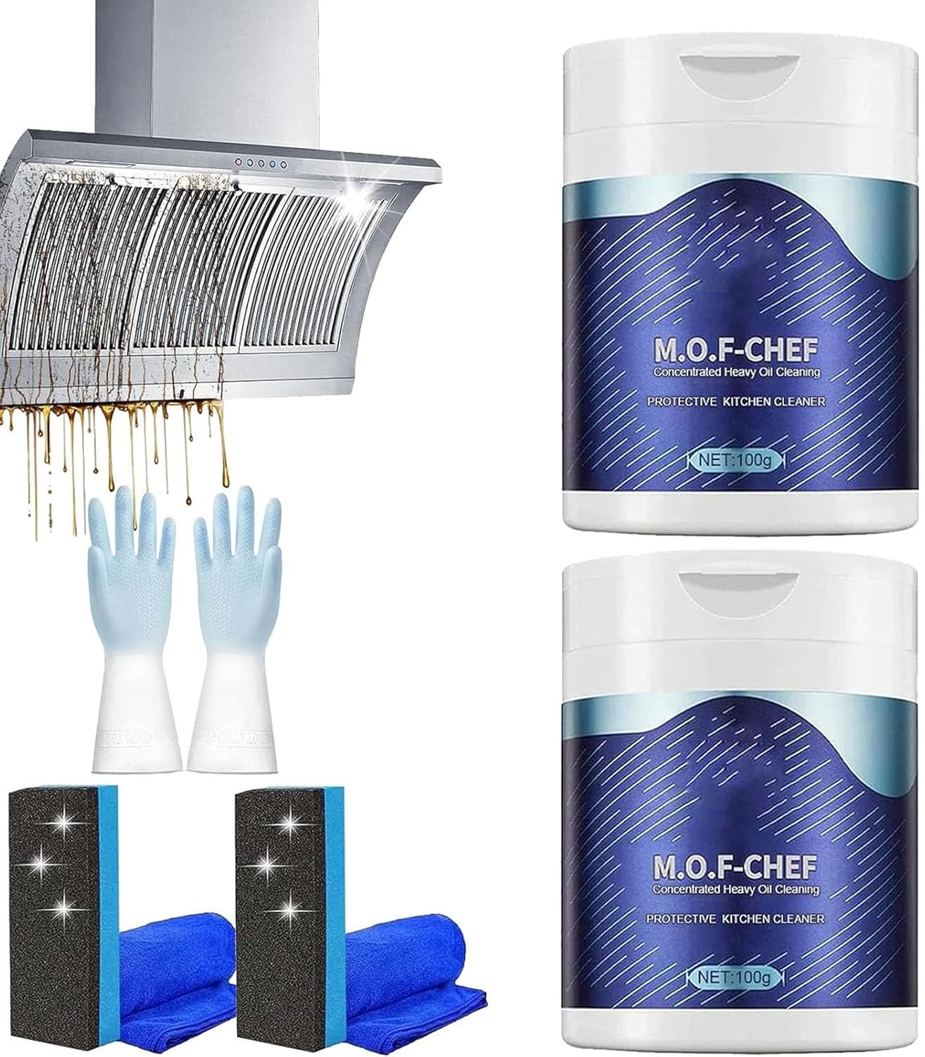 Mof Chef Cleaner Powder, M.o.f Chef Kitchen Cleaner Powder