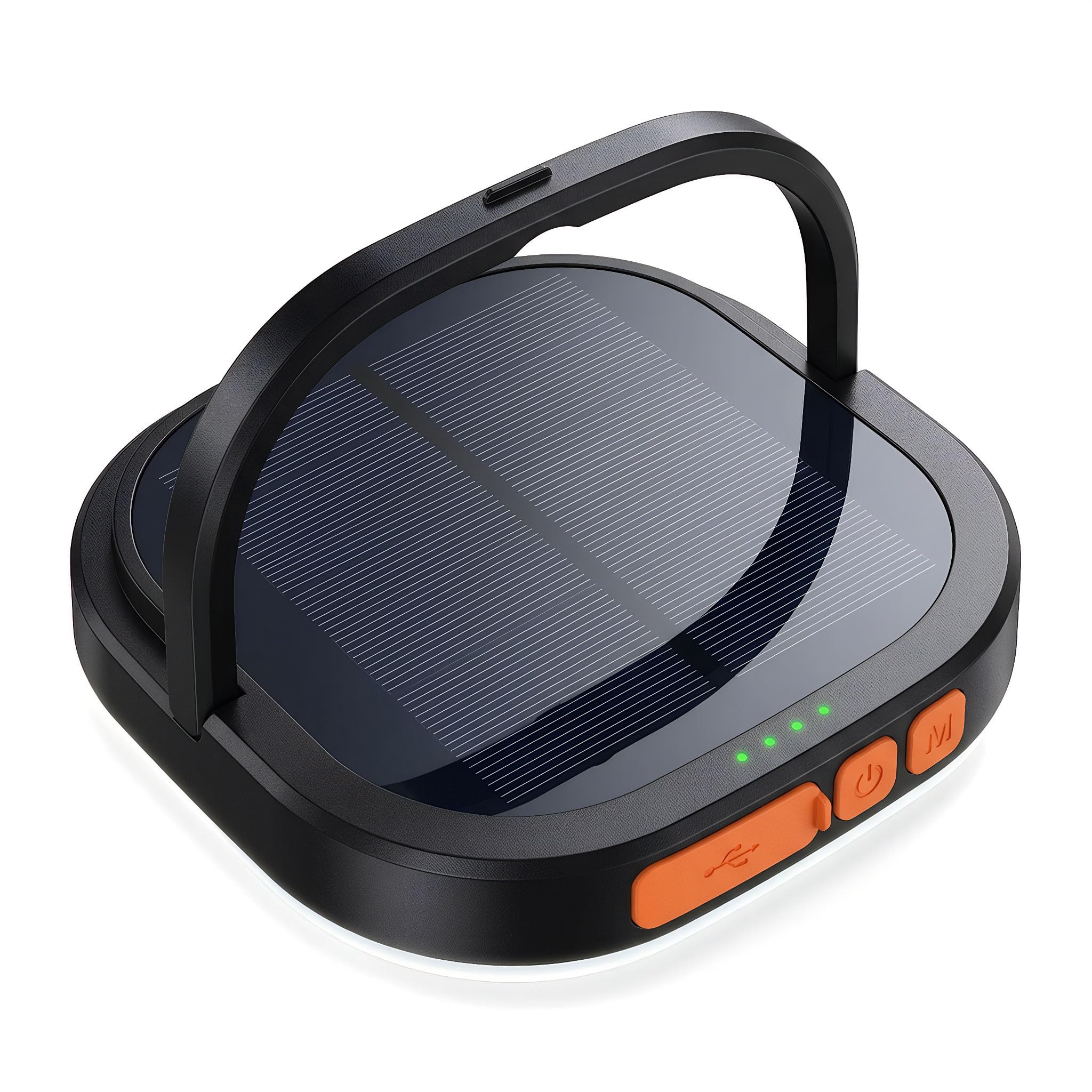 Yonktoo Solar Camping Lantern, 5200mAh Rechargeable Camping Light with USB Charging, IPX5 Water Resistant, 5 Light Modes, Foldable for Tents, Hiking & Power Cuts, 1 Pack