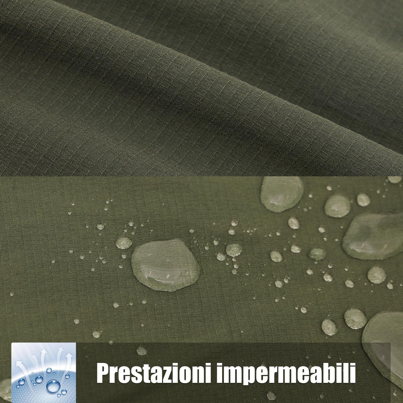 WORK IDEA Pantaloni Uomo Impermeabili ed Elastici per Escursionismo, Softshell Traspirante e Morbido, Ideali per Trekking, Alpinismo e Tempo Libero