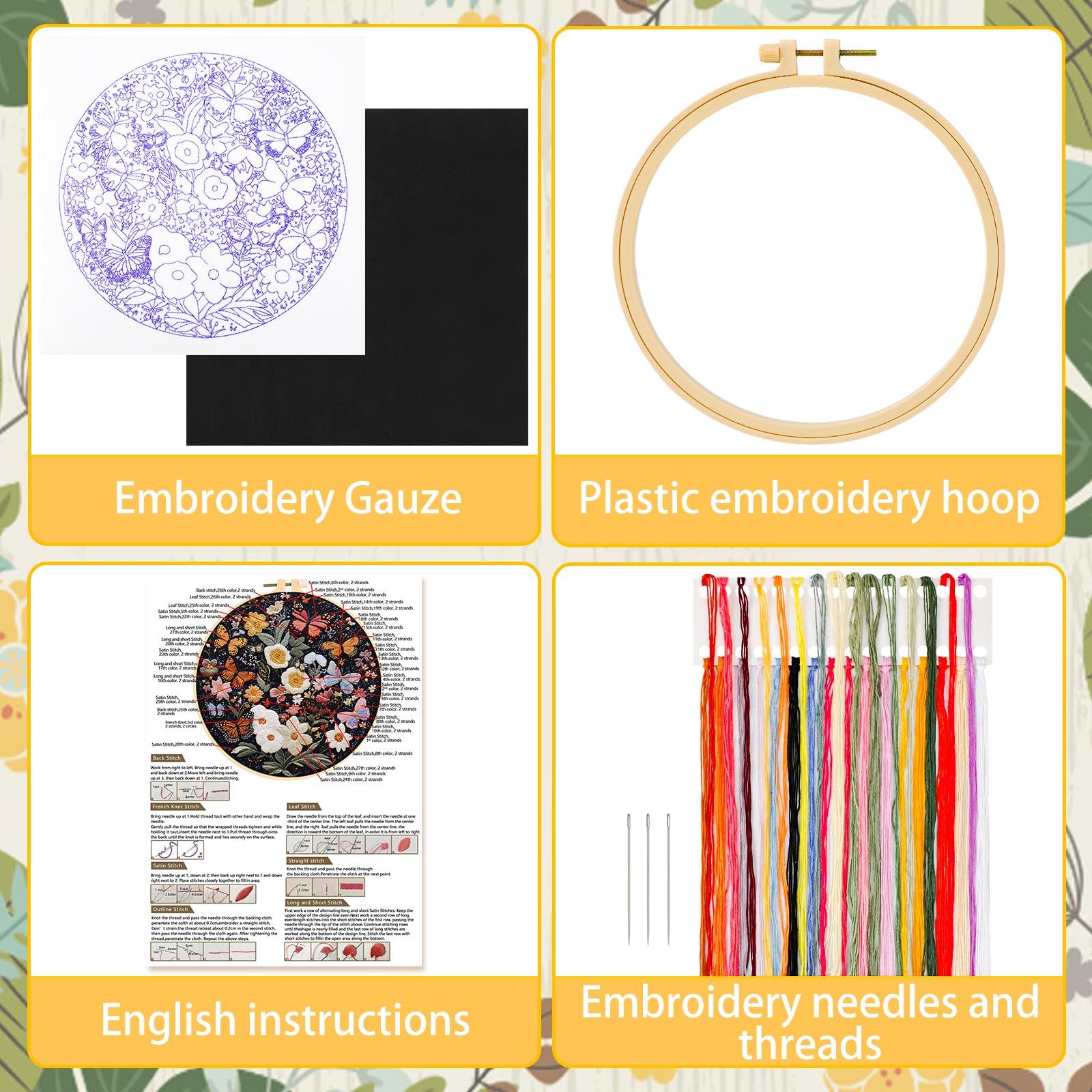 JSRQT Kit da Ricao per Principianti, Ricao Starter Kit da Punto Croce