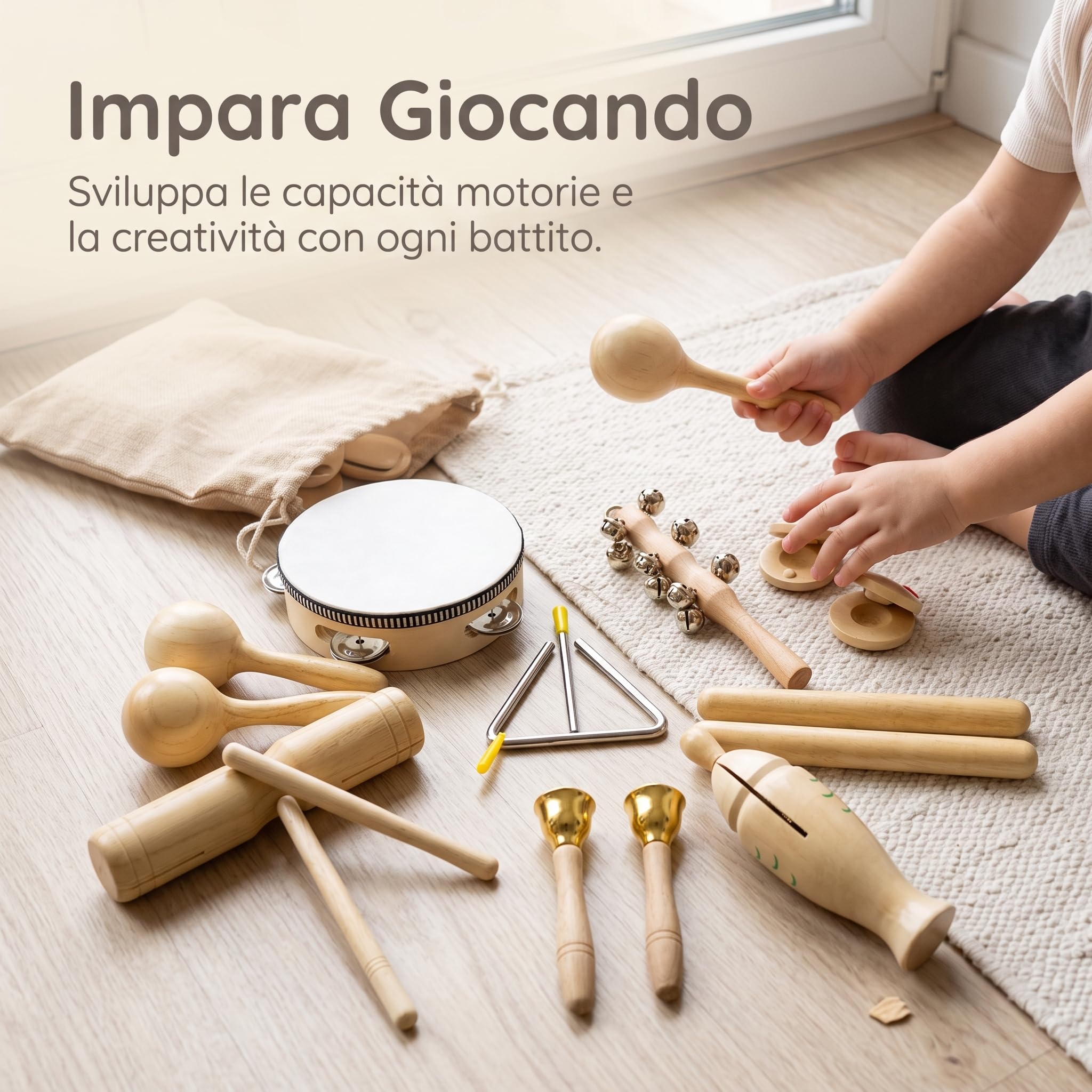Instrumentos Musicales para Niños - Set Percusión Infantil para Educación Temprana - para Guarría