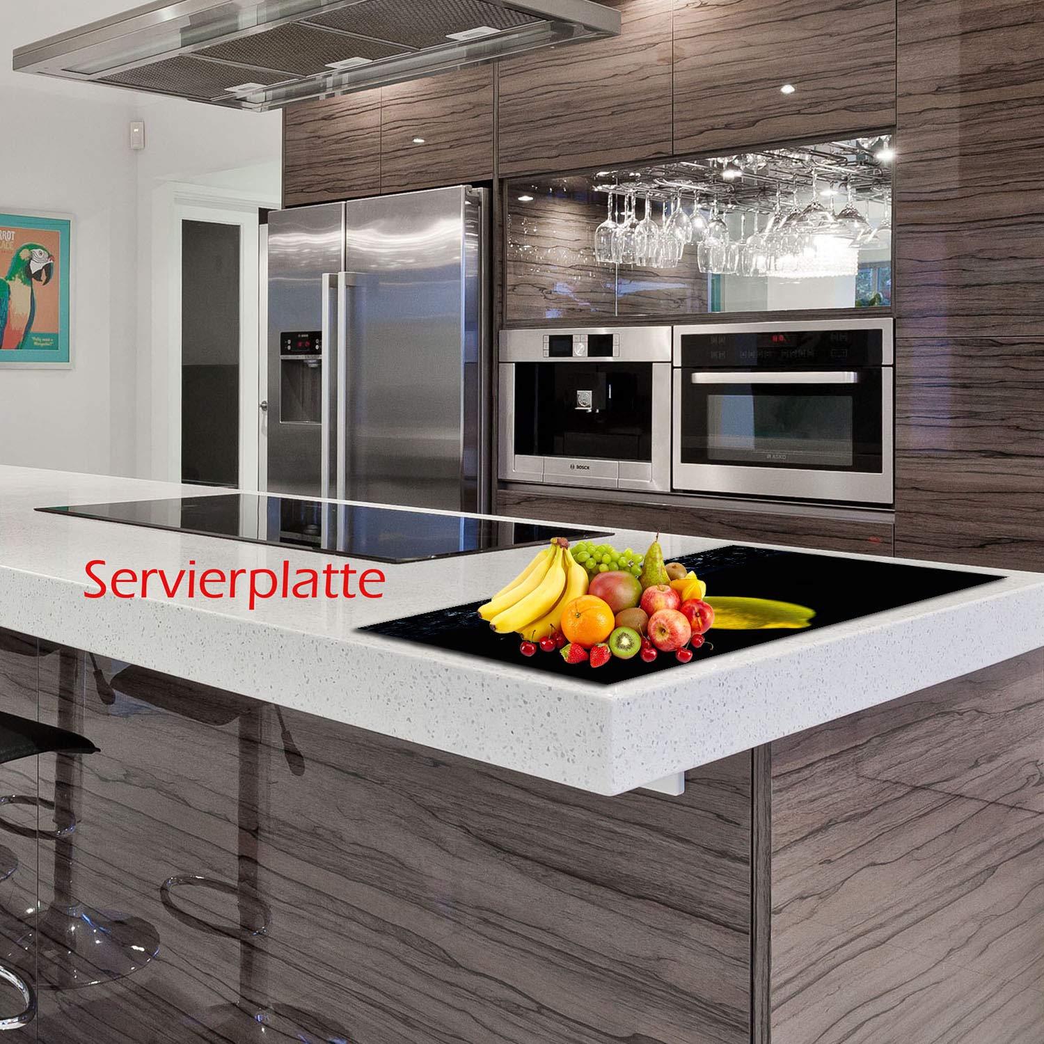 Piastra di Copertura Coprifuoco Piano Cottura Ceranfeld Limone Scuro 1 Pezzo 90 x 52 Piastre a induzione