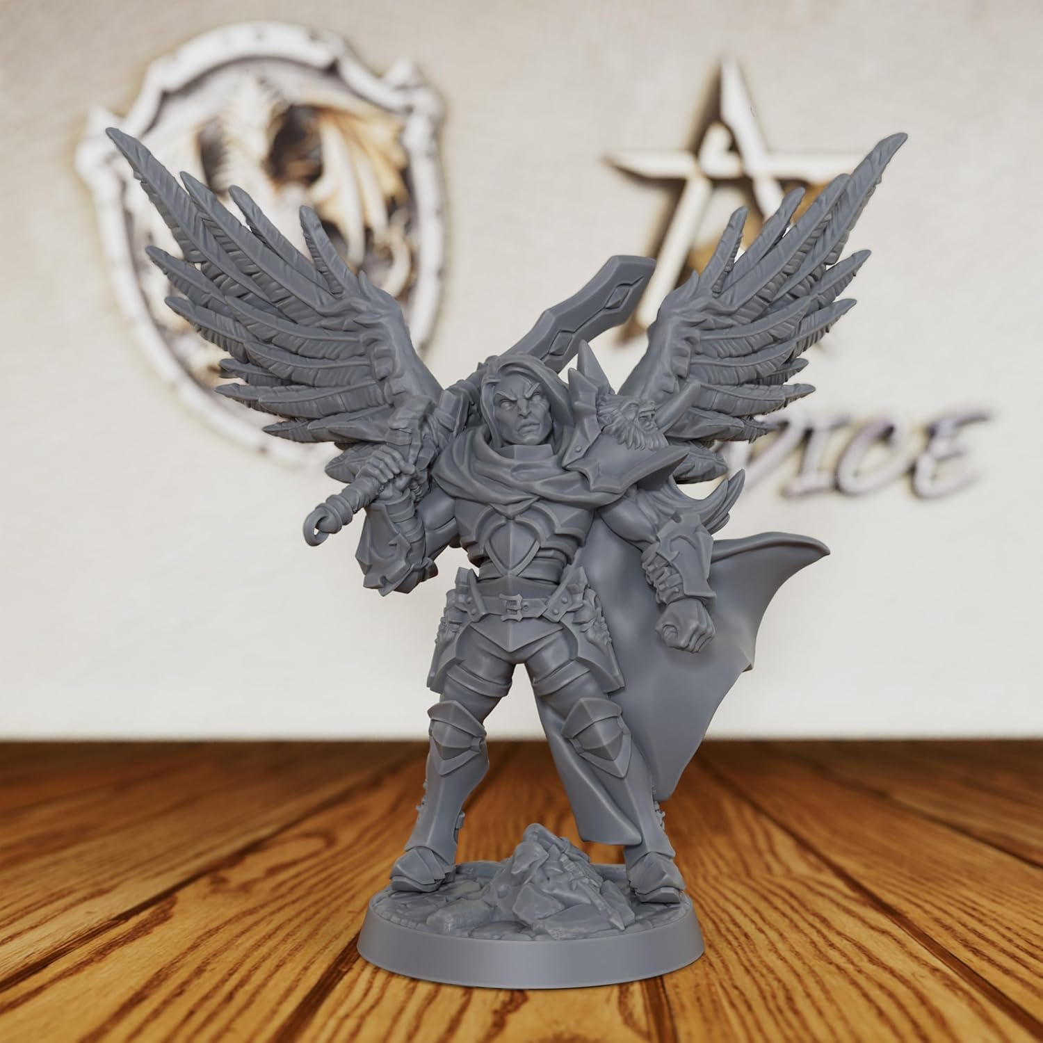 Dungeons and Dragons Dragon Slayer Miniature,Unpainted DND Minis, Tabletop RPG Game Fantasy Figure, Perfect RPG Gift for Role Playing Gamers & Dragon Lore Enthusiasts- AS707