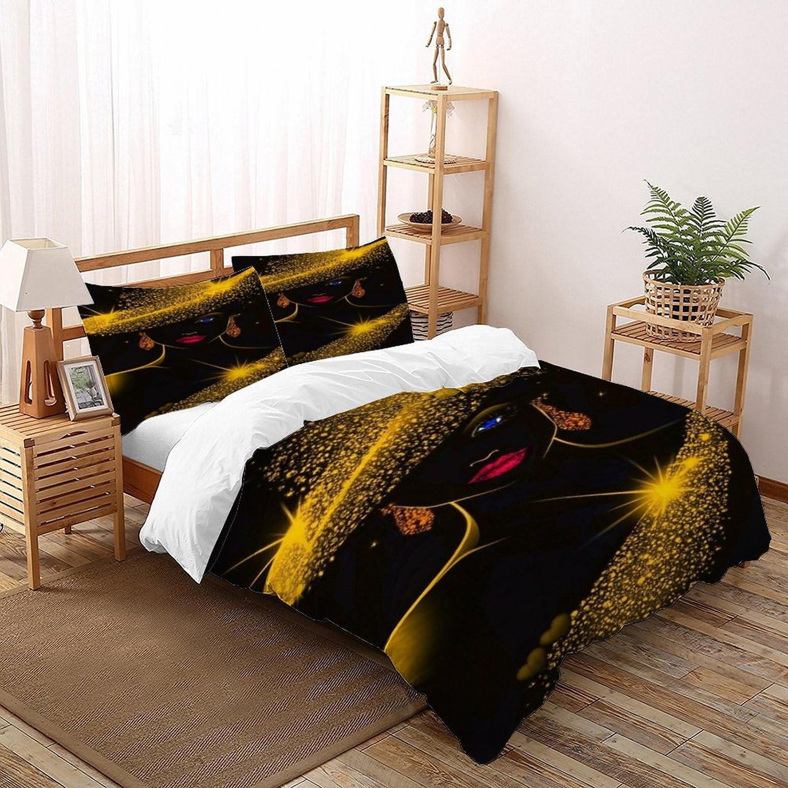 Housse de couette lit adulte en microfibre imprimée 3D haute densité durable