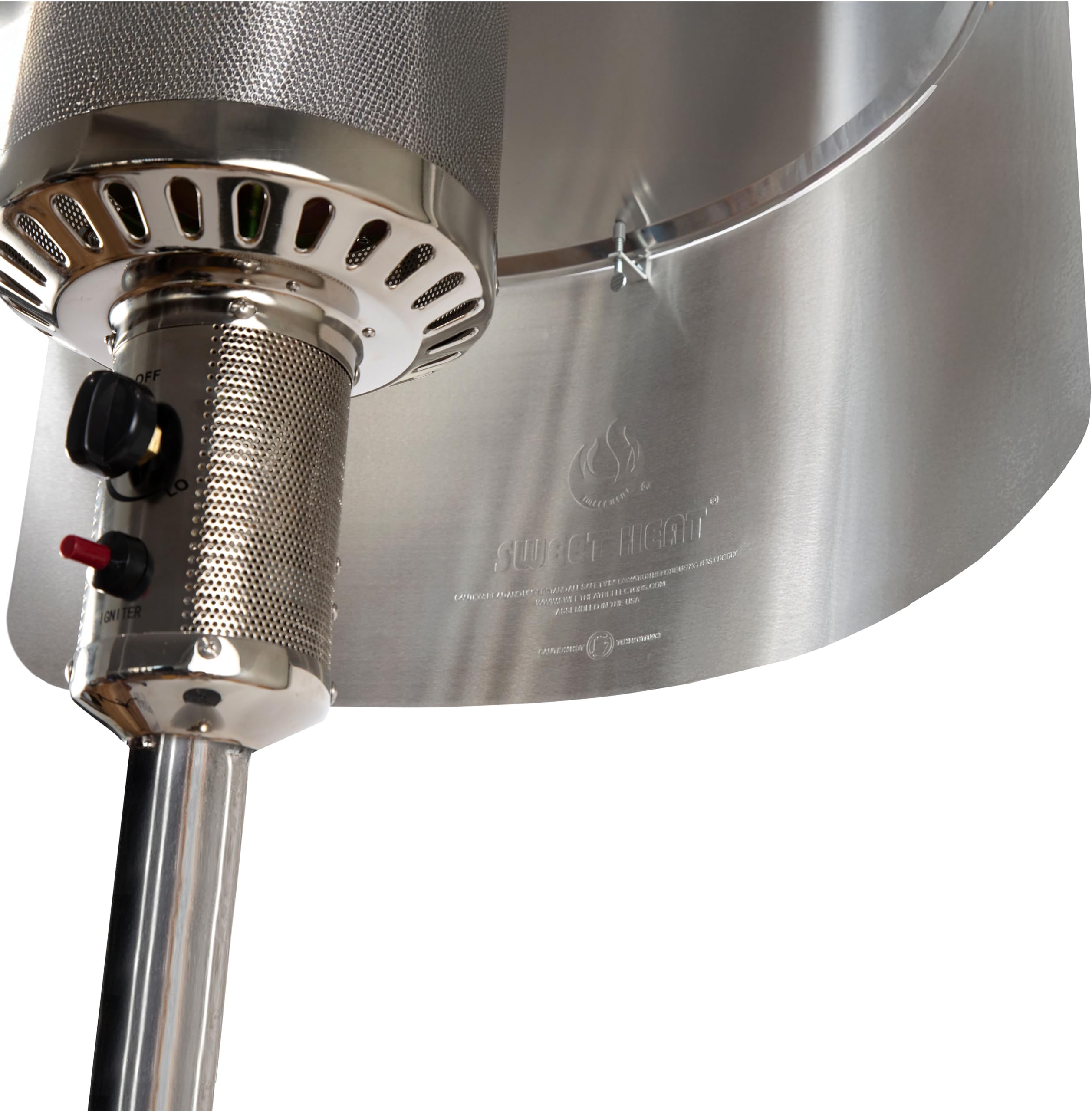 Patio Heater Reflector Shield 32" x 12" Directional Heat Deflector for Round-Top Gas Patio Heaters. Aerospace-Grade Aluminum, Rust-Proof, Wind-Resistant, Energy-Saving Heat Focusing Panel