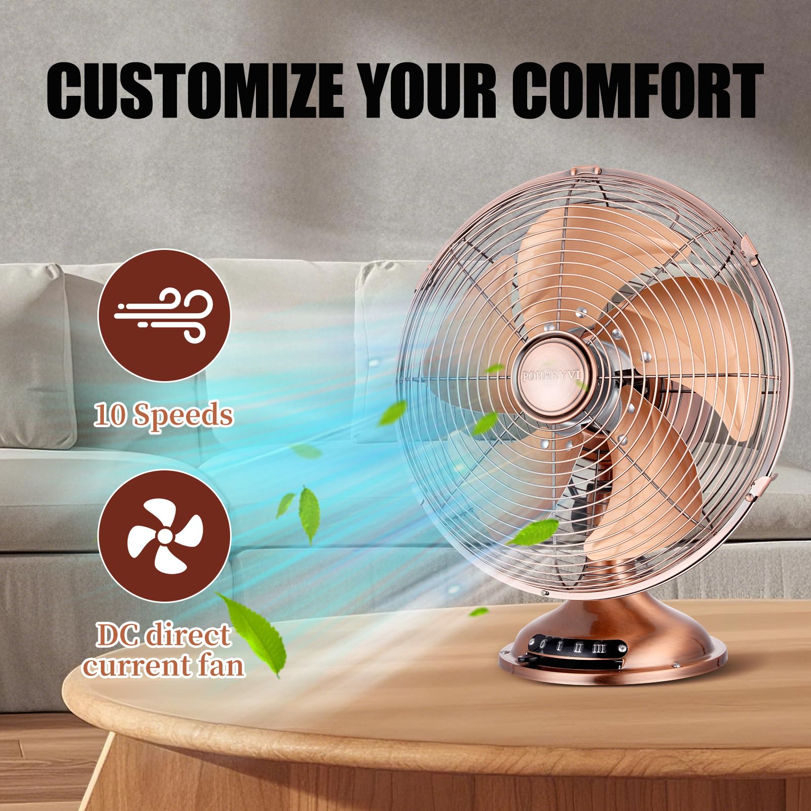 Amazon.com: POHHRYVI Oscillating Vintage Fan, All Metal 12