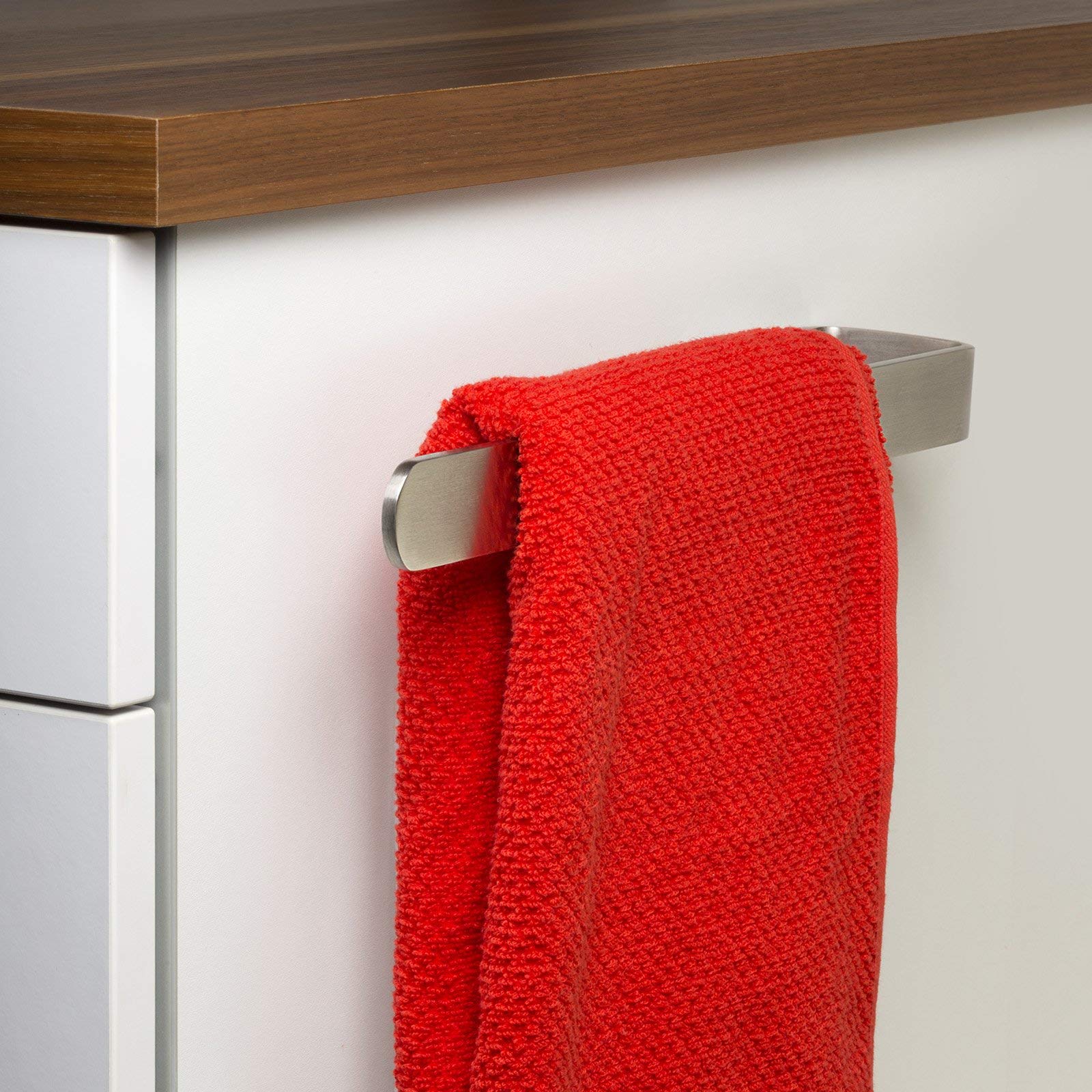 SOTECH 2 pezzi Portasalviette PAN per montaggio su mobile/da avvitare/acciaio inox spazzolato/portasalviette bagno ganci per asciugamani