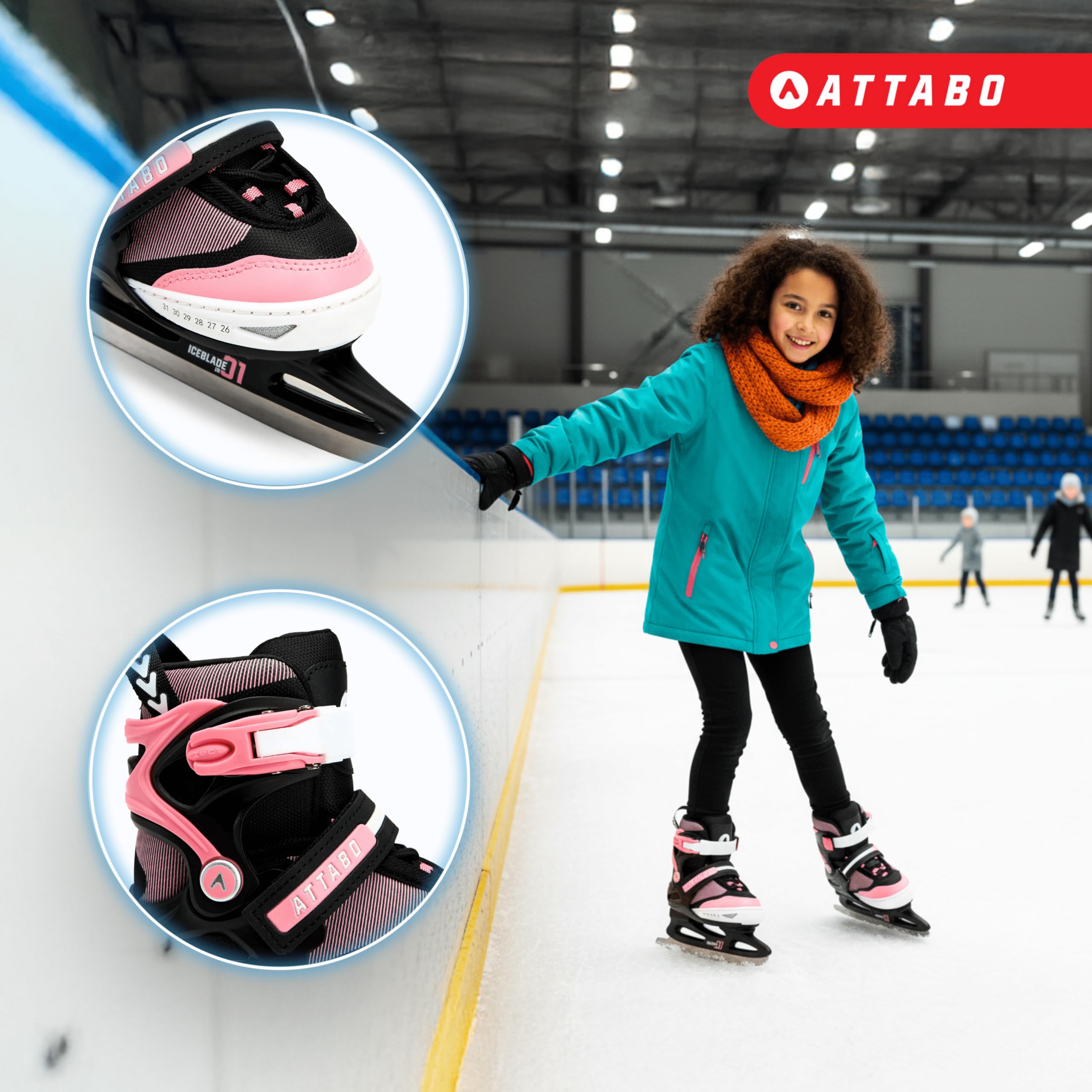 ATTABO Zola Patines de Hielo, Niñas