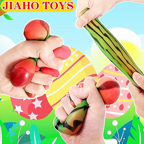 Miniatura 3 de Pelotas antiestrés de sandía blando para niños y adultos, bolas de masa de frutas, juguetes antiestrés, bolas elásticas para aliviar la ansiedad,