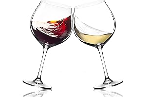 Extra Large Stemmed Red Wine Glasses Set of 2 - 25oz Jumbo...