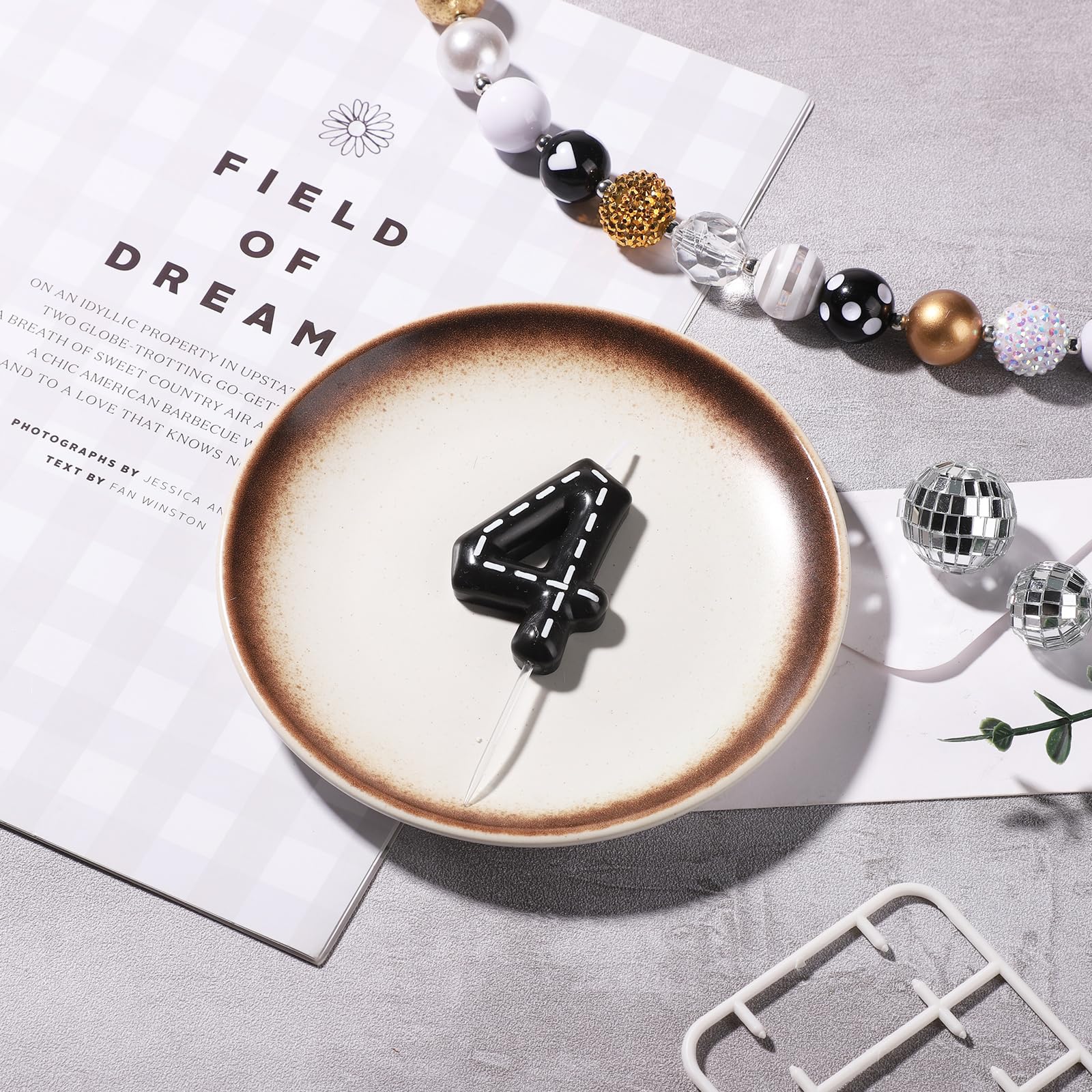 Numéro De Voiture De Course, Bougie D'anniversaire, Décoration De