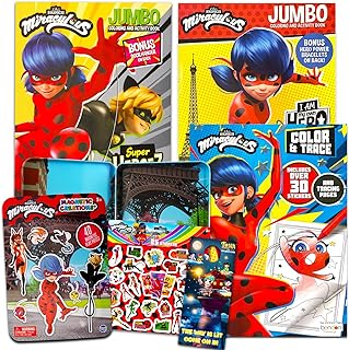 Disney Bundle Miraculous Ladybug Activity Set for Kids - with 80pg Coloring Book, Grab n Go Play Pack, Imagine Ink Stickers, and More (Miraculous Party Supplies)