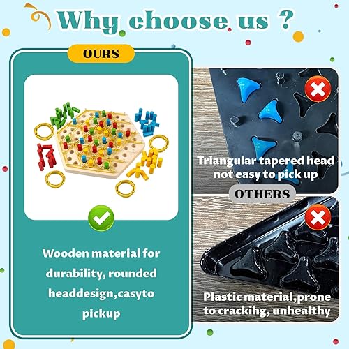 Miniatura 3 de Juego de mesa de ajedrez de triángulo de cadena, 2 jugadores para juegos nocturnos familiares, juegos de estrategia de rompecabezas de escritorio de