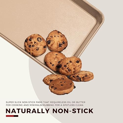Vista 24 de KITESSENSU Juego de moldes para hornear, juego de utensilios antiadherentes para hornear de 7 piezas con molde redondo/cuadrado, molde para pan