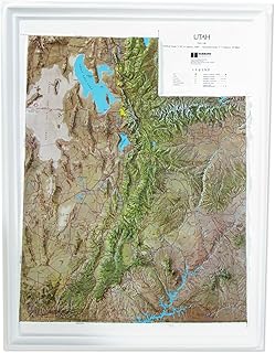 Hubbard Scientific 3D Utah Map | A True Raised Relief Map - You Can Feel the Terrain | Vacuum-formed Molded | 17″ x 22″ | Detailed Topography