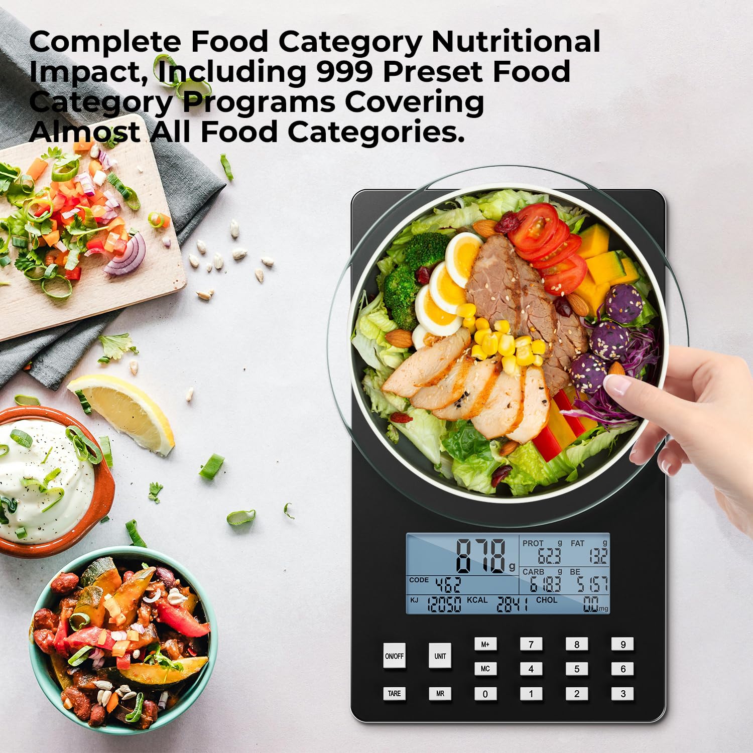 UNIWEIGH Bilancia alimentare alimentare 5 kg Digital Food Scale per la perdita di peso, prefect per il calcolo dei fatti alimentari, conteggio delle calorie, Meal Prep, grasso, KCAL, carboidrati