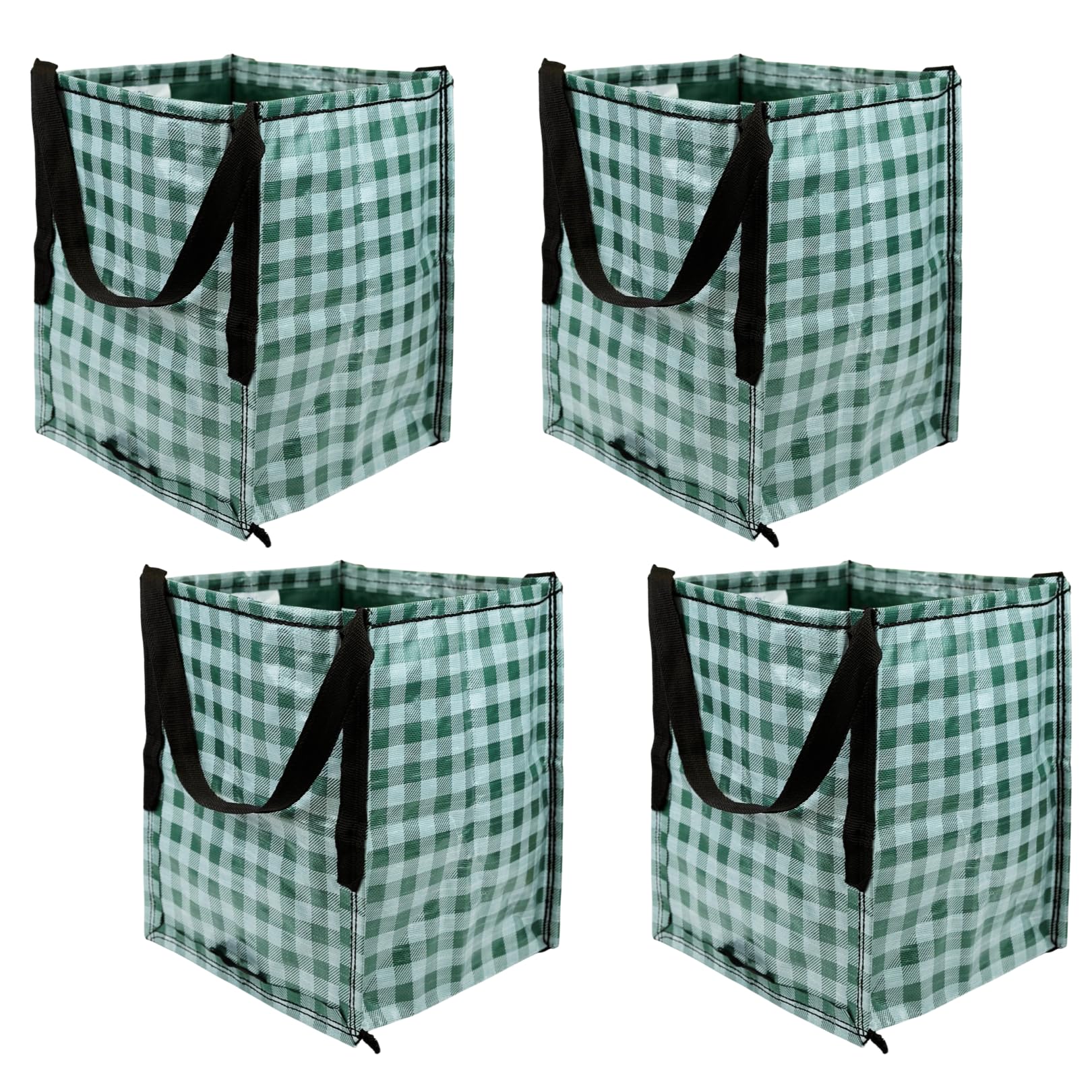 DURASACK Heavy Duty Storage Tote Bag 22-Gallon Rugged Woven Polypropylene Moving Bag, Reusable Self-Standing Design, Holds up to 500 Pounds, Pack of 4