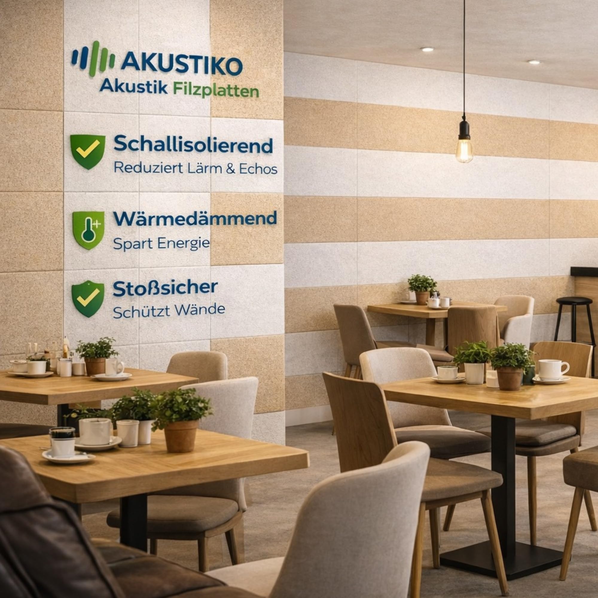 AKUSTIKO Akustikpaneele Selbstklebend 240x30cm - 8 Stück Weiß Akustik Wandpaneele Schallschutz & Raumakustik Panels Filz 9mm Hexim Decken- & Wandverkleidung Raum Klang (5.76m²)