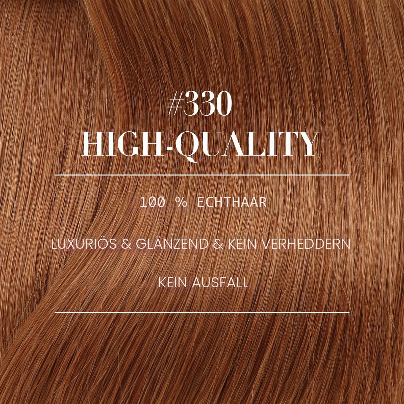 YoungSee Clip in Extensions Echthaar Kupfer,Clip in Extensions Glattes,Clips Hair Extension Menschliches fur Damen,45 cm,120g,7 Stücke,330