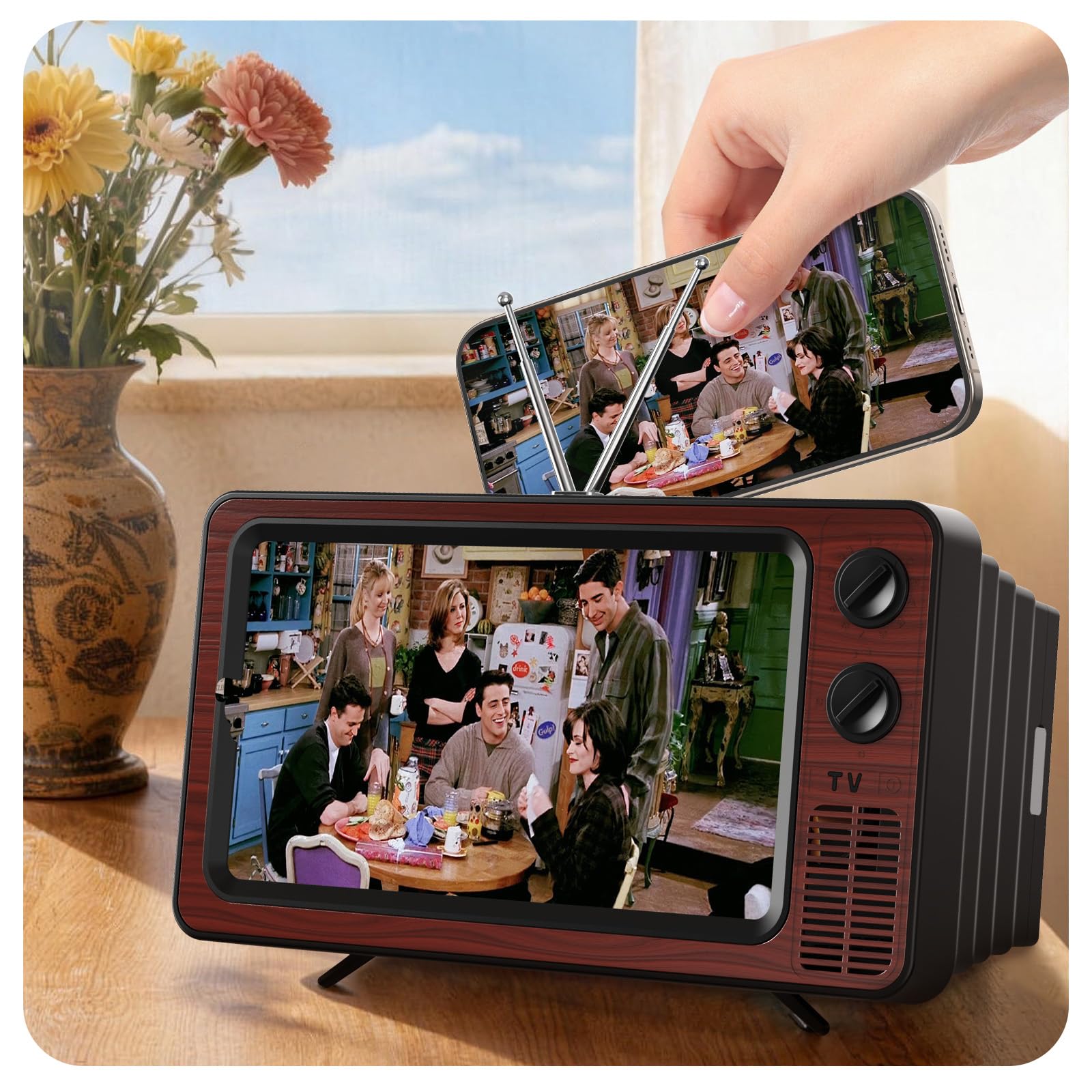 Amazon.com: SEANCHEER Retro TV Cell Phone Screen Magnifier HD, 3D