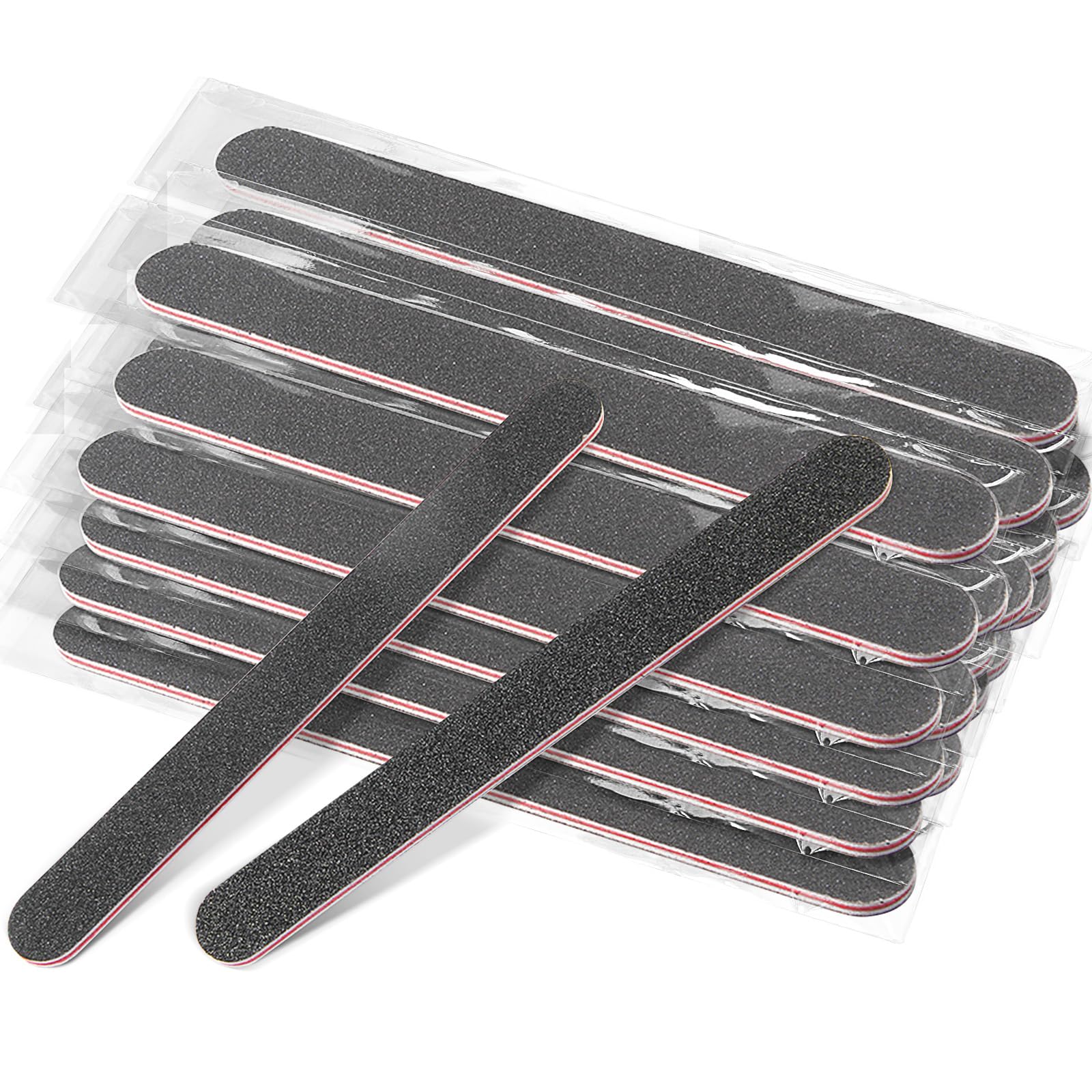 30Pcs Nail File Individually Wrapped 100/180 Double Sides Emery Boards Nail File for Professional Finger Nail Filer Manicure Set