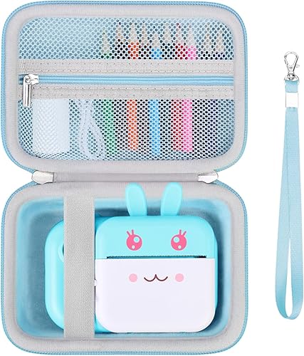 Supmay Estuche de transporte para cámara instantánea MINIBEAR para niños, estuche de almacenamiento de viaje para cámara digital con bolsillo de