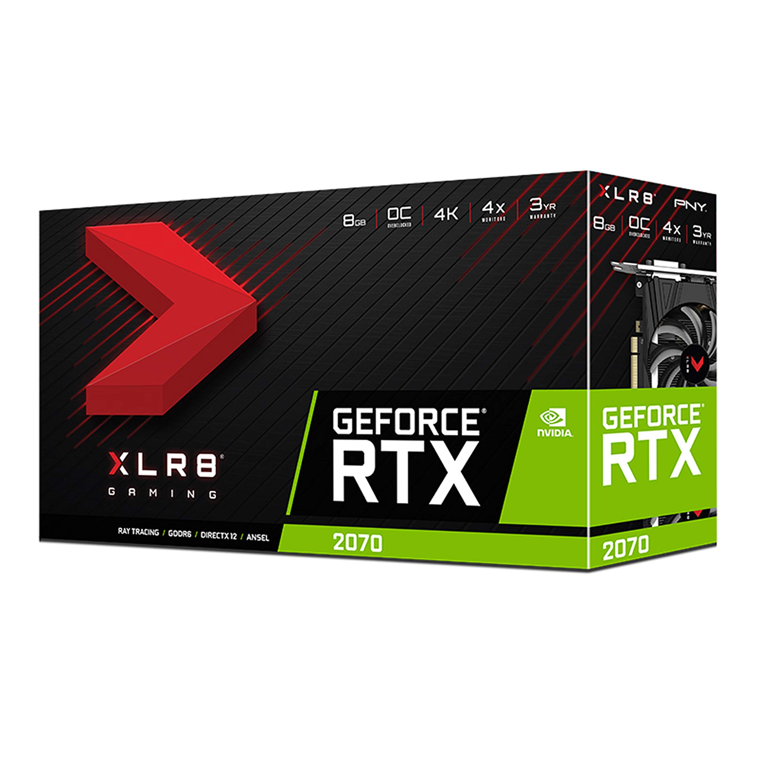 Amazon.com: PNY GeForce® RTX 2070 8GB XLR8 Gaming Overclocked