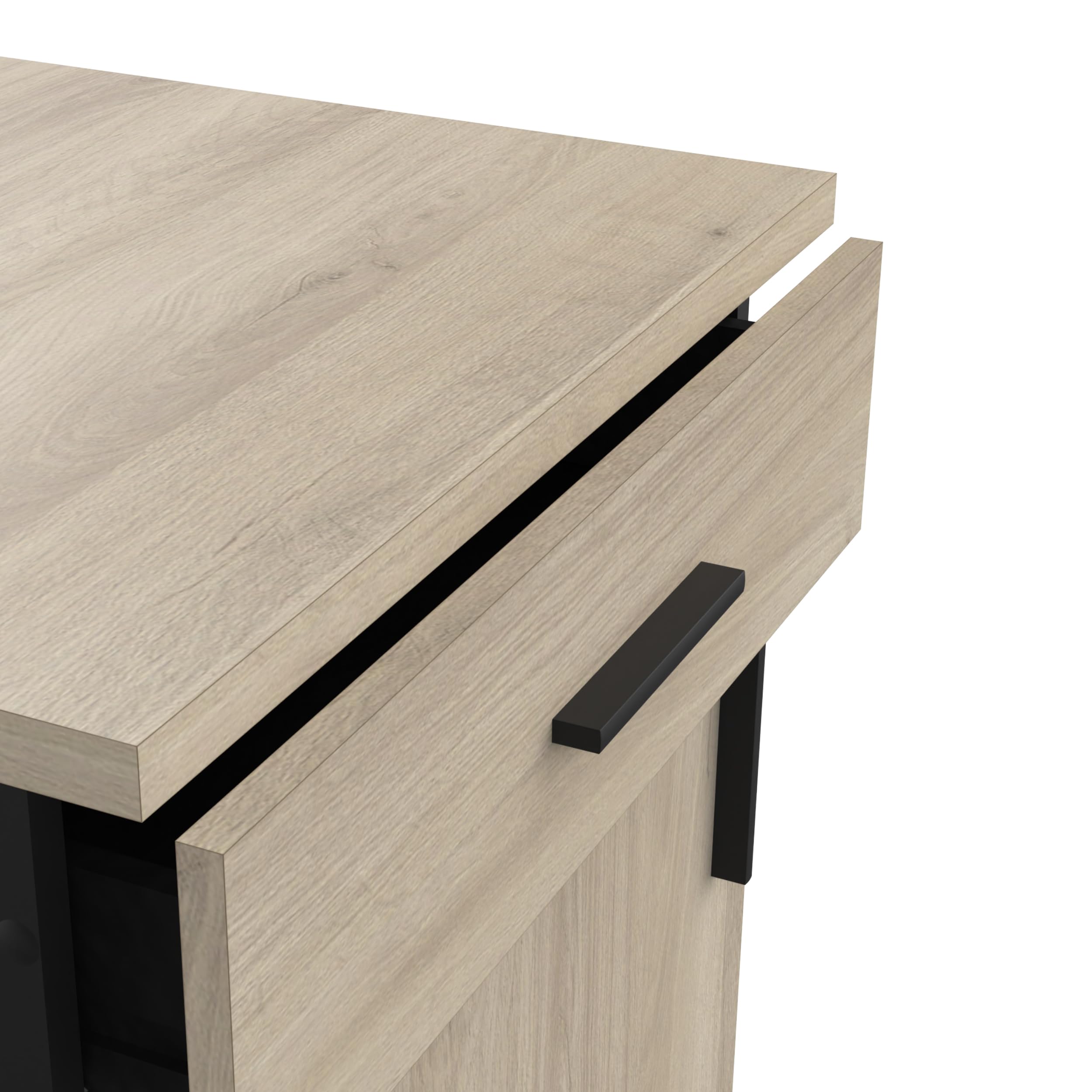 Meuble Bas Cuisine Avec Plan de Travail, 1 Porte & 1 Tiroir - ORIGAN - Fabriqué en France - L 40 x P 60 x H 85